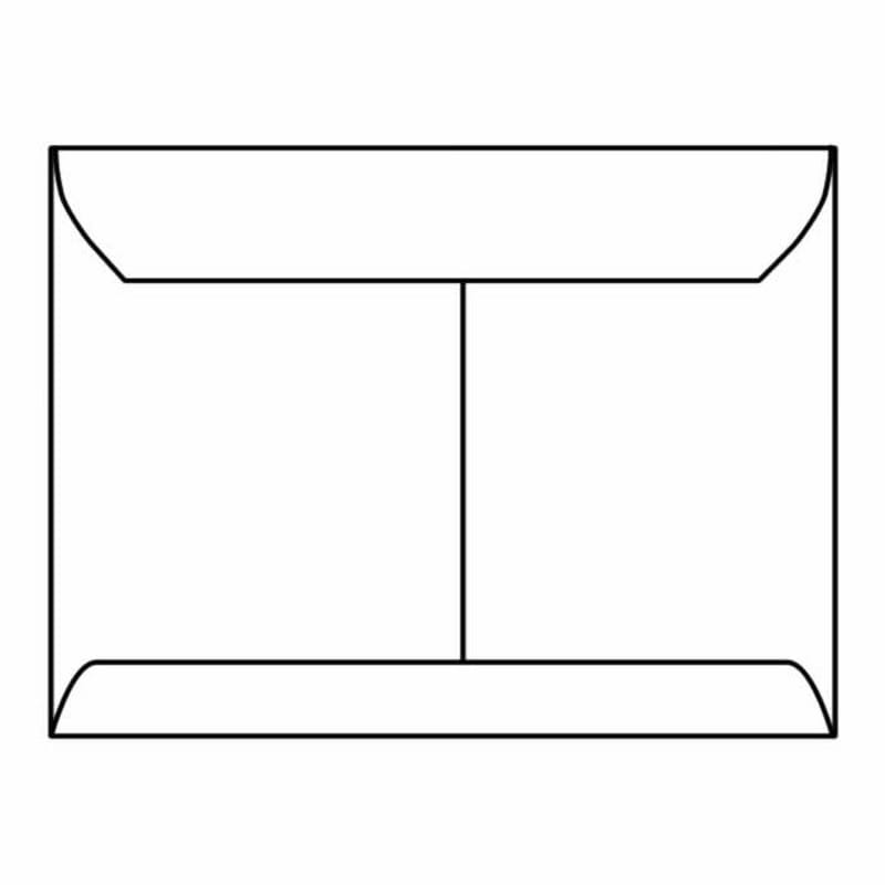 Open Side Booklet Envelopes, 9" x 12", 28#, White, Center Seam (Box of 500) - Image 2