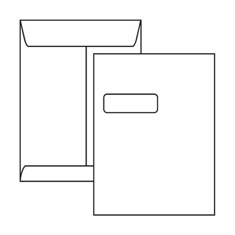 Digi-Clear Window Catalog Envelopes, 9" x 12", 28#, Center Seam, White, Laser Compatible (Box of 500)