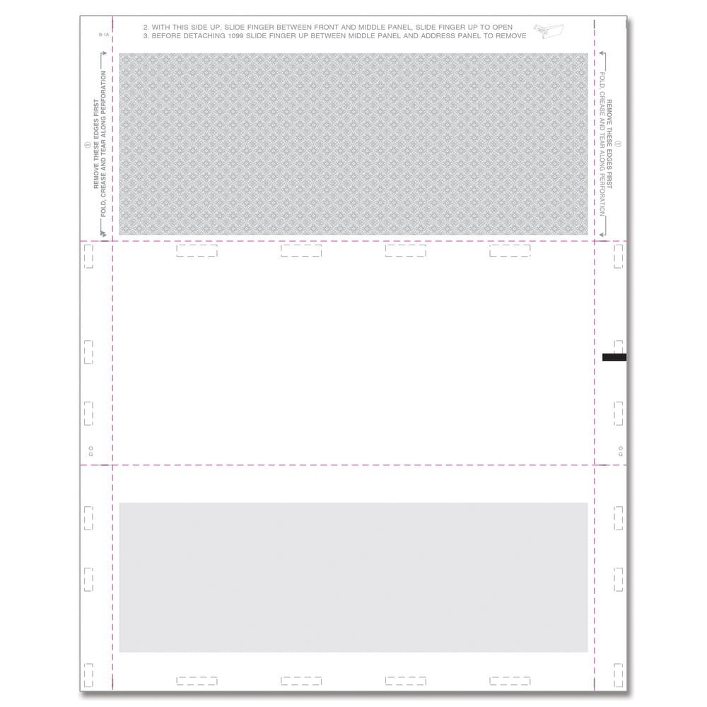 TFP 11" Printed 1098 Copy B – Z-Fold Simplex - Pack of 500 - Image 2