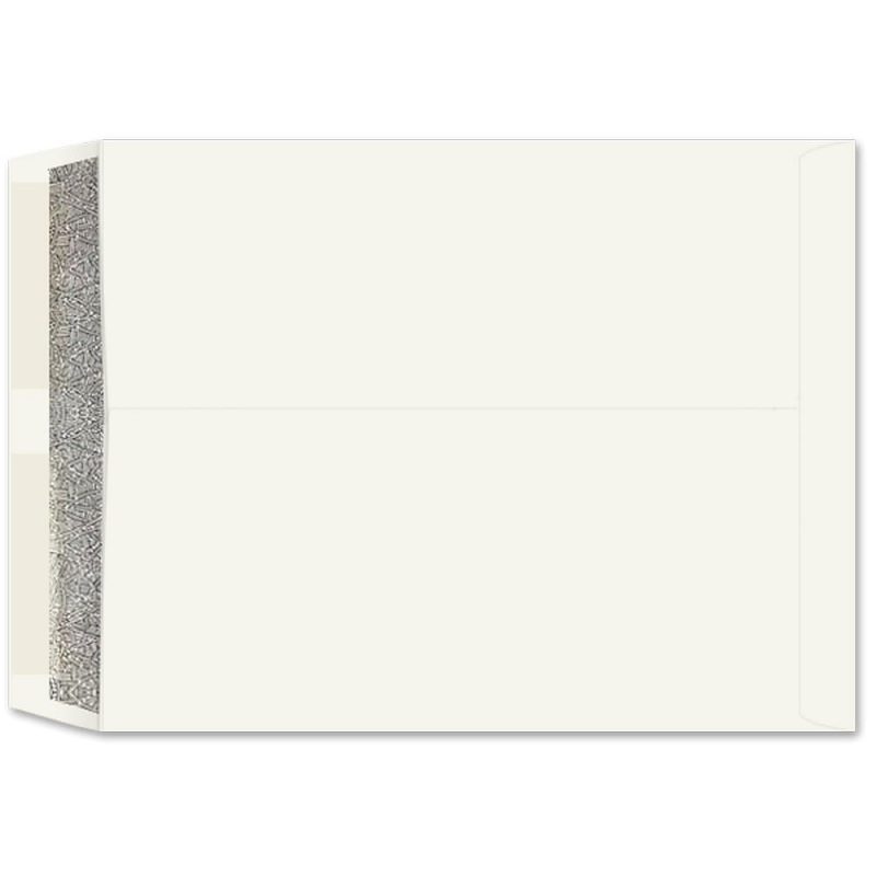 Open End Catalog Envelopes, 10" x 13", 28#, White, Black Wesco Inside Tint, Center Seam, No Window (Box of 500)