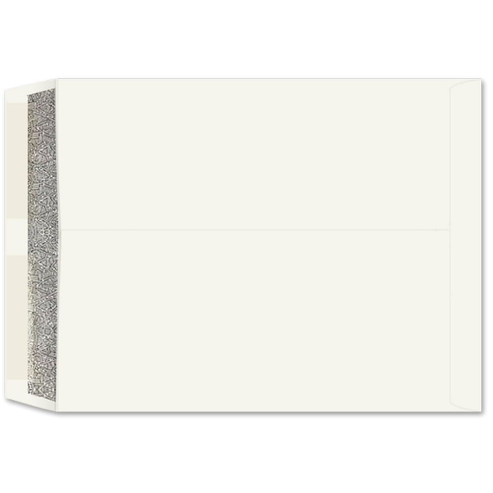Open End Catalog Envelopes, 10" x 13", 28#, White, Black Wesco Inside Tint, Center Seam, No Window (Box of 500)