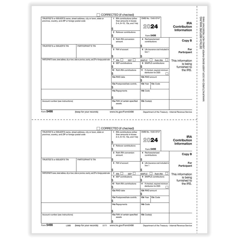 TFP 5498 Participant Copy B - Pack of 100