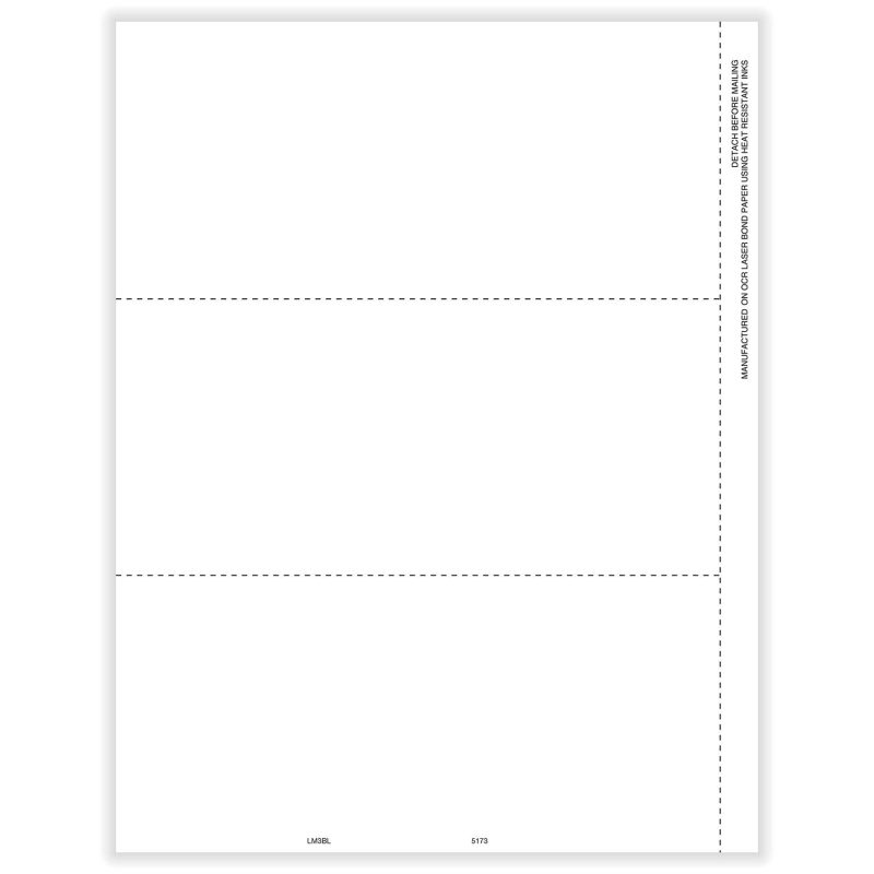 TFP 1099-MISC 3-Up Blank w/ Copy B and Copy C Backer - Pack of 100