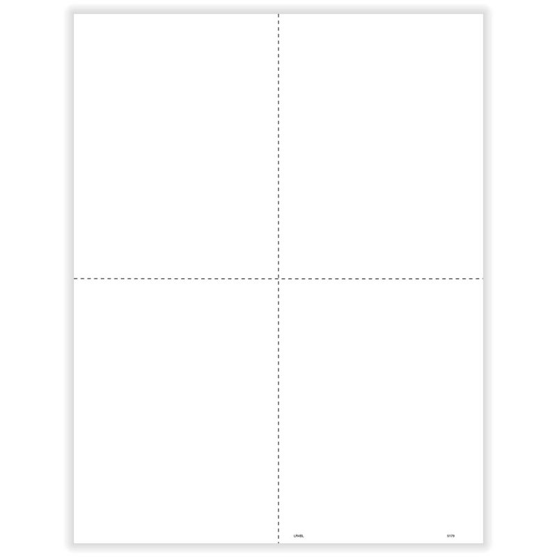 1099-R Blank 4-Up Box w/ Copy B and C Backer - 50 sheets, 1 form per sheet, 50 forms
