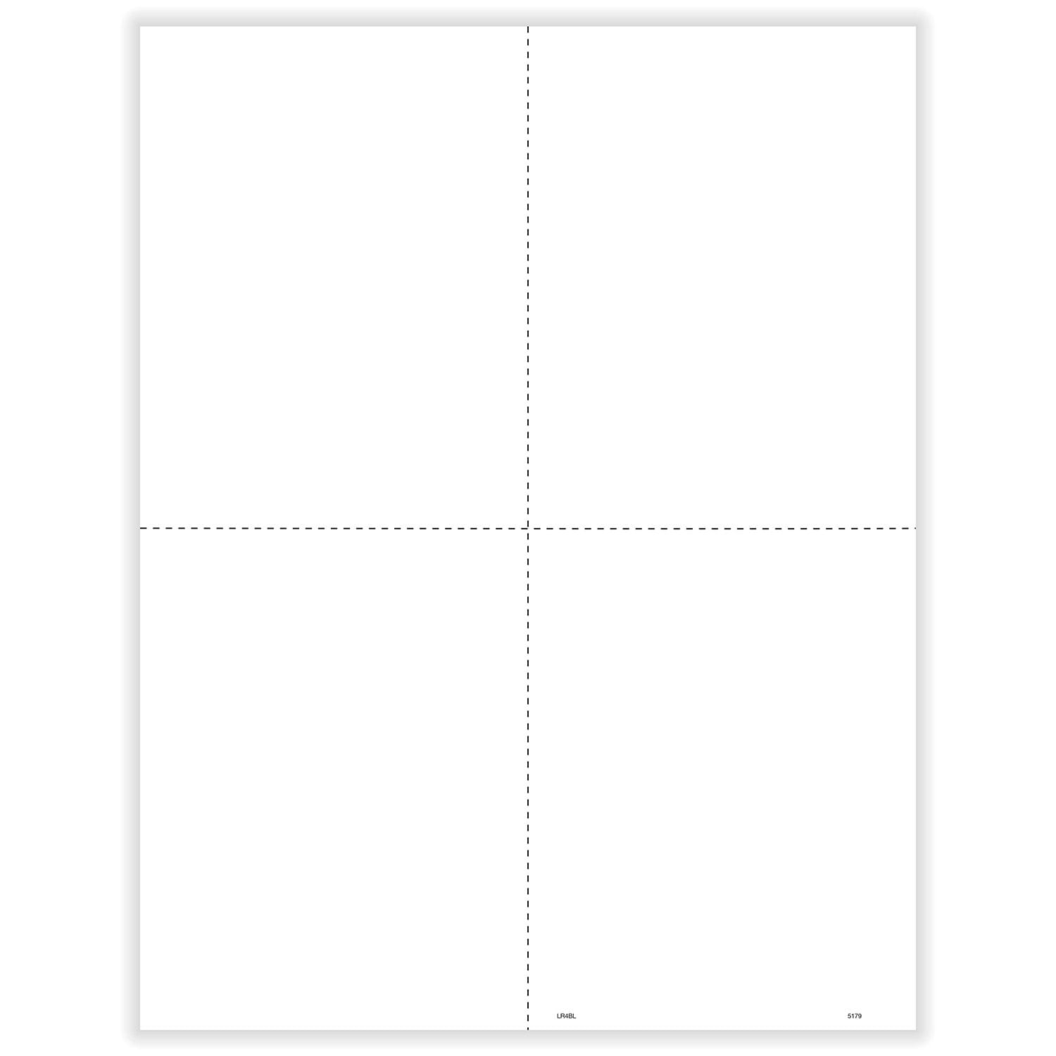 1099-R Blank 4-Up Box w/ Copy B and C Backer - 50 sheets, 1 form per sheet, 50 forms