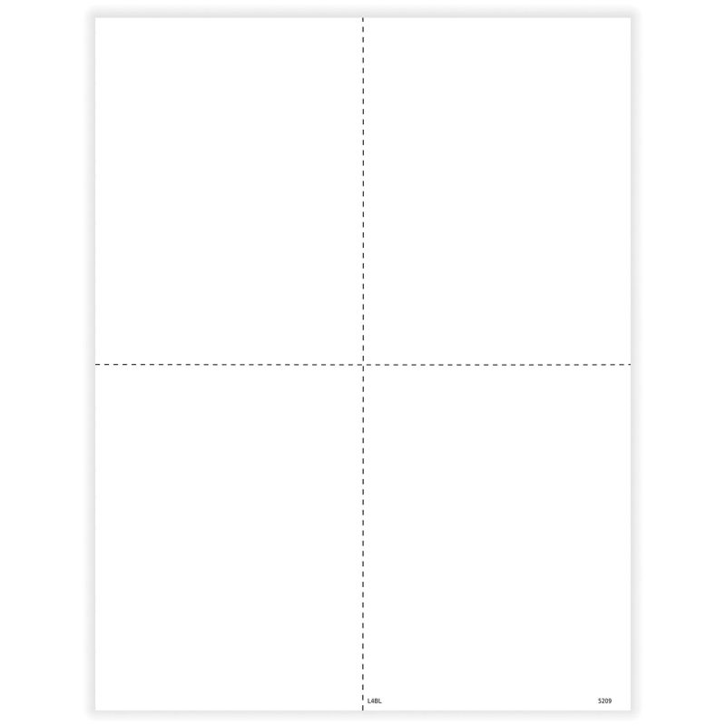 W-2 Blank, 4-Up, w/ Backer Instructions, Pack of 25