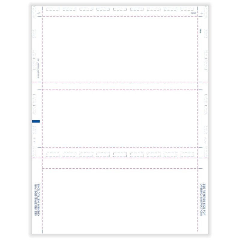 TFP 11" Blank 1099 2-Up – Z-Fold Simplex - Pack of 500