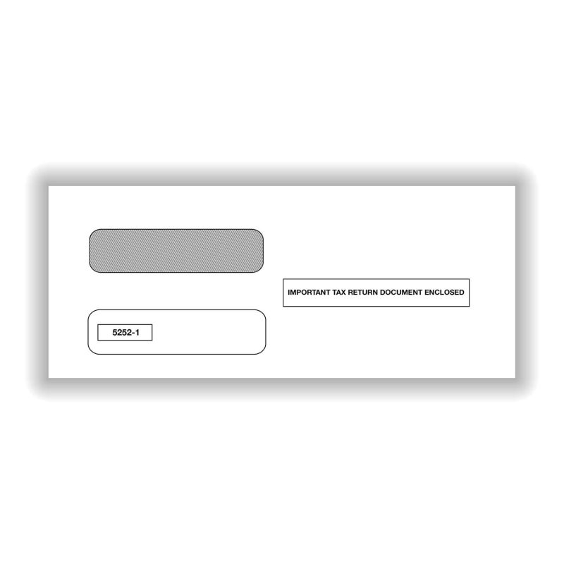 Double Window Envelope for 1099-MISC 3-Up, Box of 500