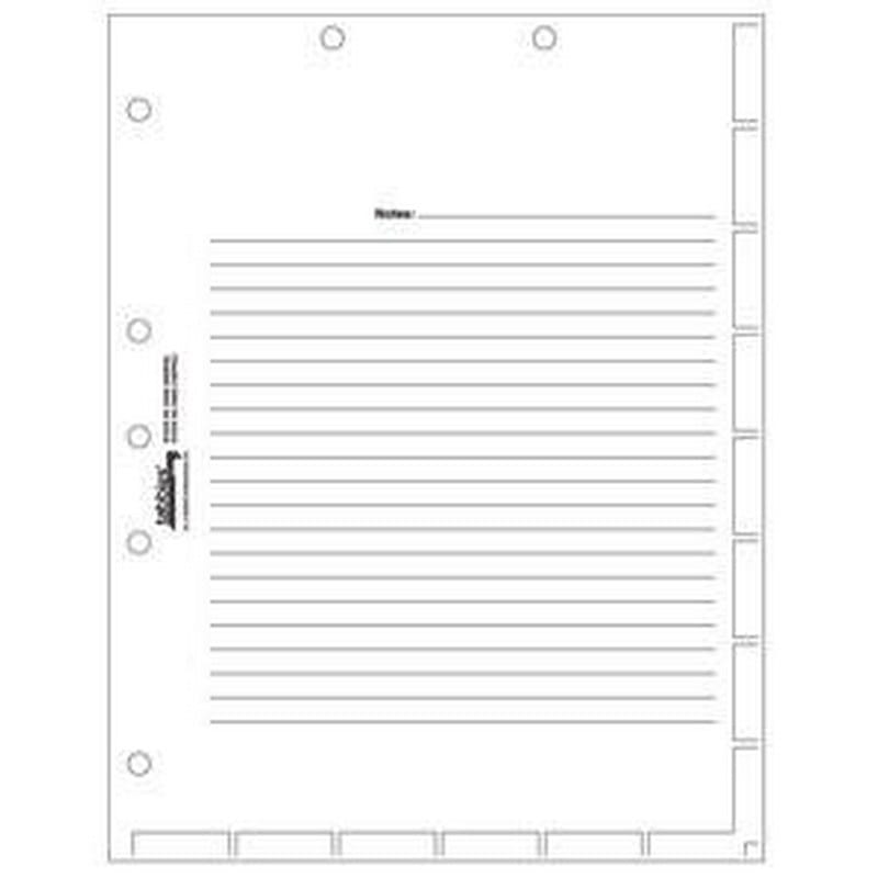 Medical Chart Divider Sheets, 8-1/2" x 11", White (Pack of 100)