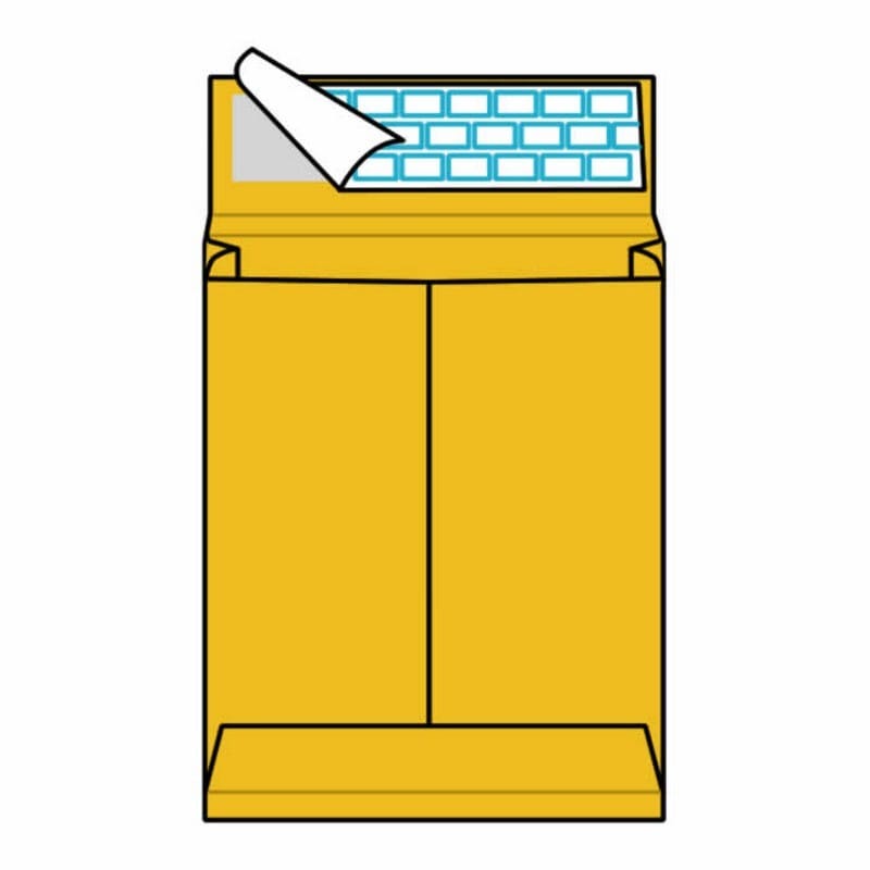 Open End Expansion Catalog Envelopes, 10"x13", 40#, Tan/Brown Kraft, Center Seam, Pressure Sensitive Seal (Box of 250) - Image 2