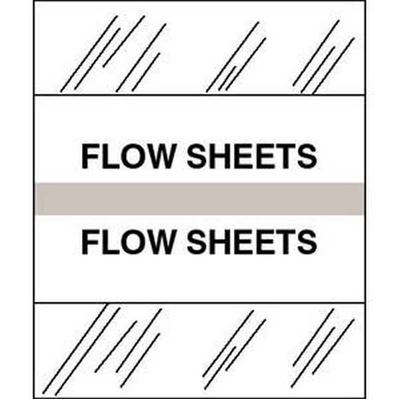 Flow Sheets Chart Divider Tabs, 1-1/4" x 1/2", Gray (Pack of 100)