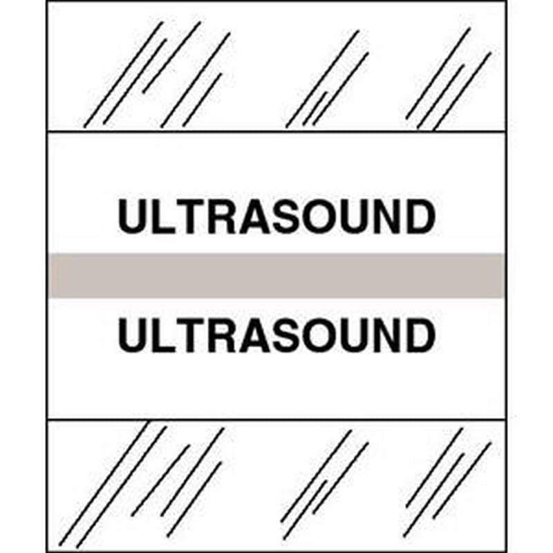 Ultrasound Chart Divider Tabs, 1-1/4" x 1/2", Gray (Pack of 100)