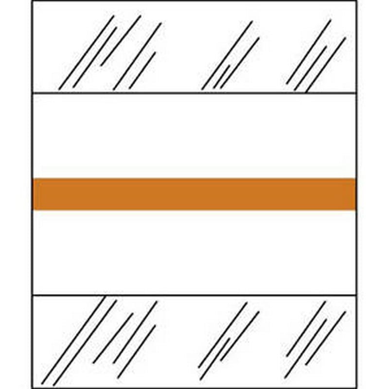 Writable Chart Divider Tabs, 1-1/4" x 1/2", Orange (Pack of 100)