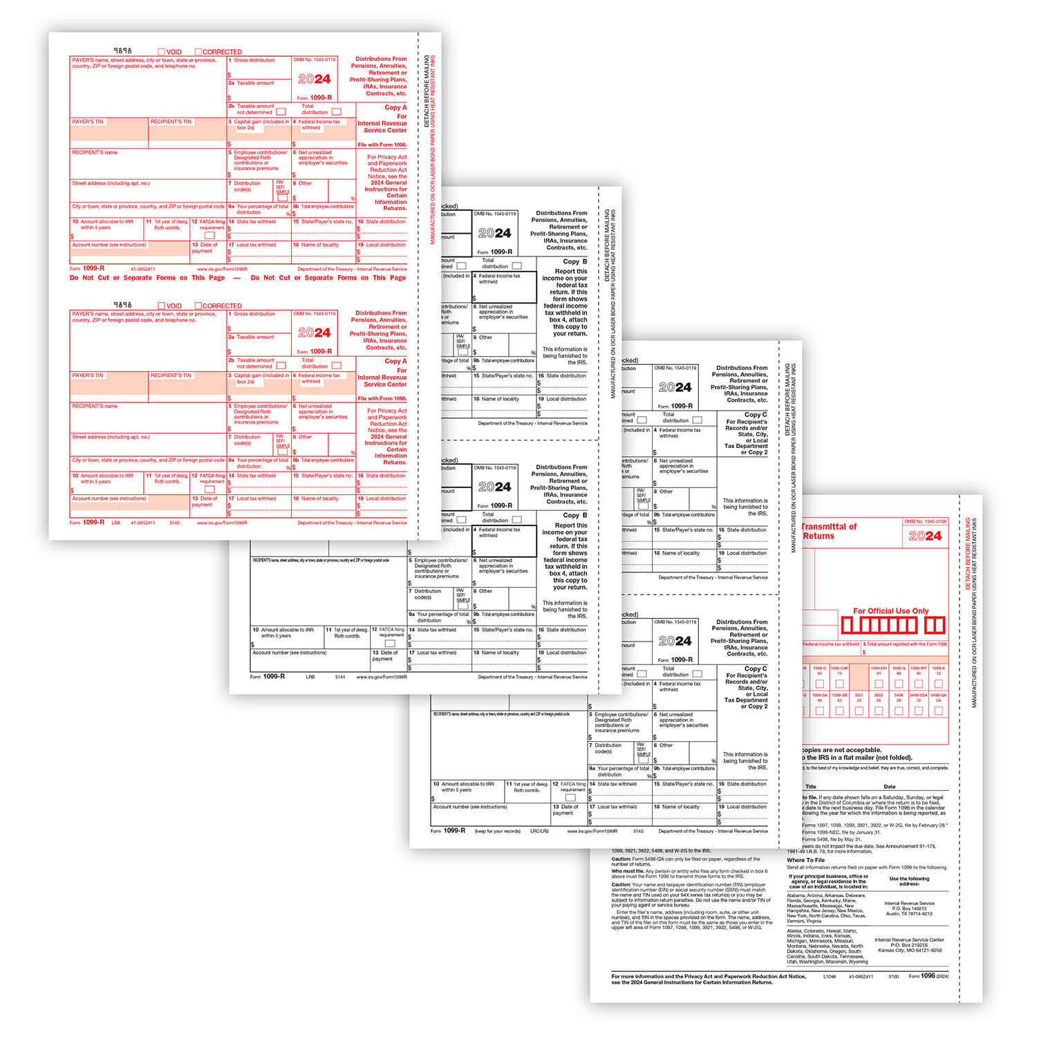 TFP 1099-R Packaged Laser Set, 6-Part, 50 Employees