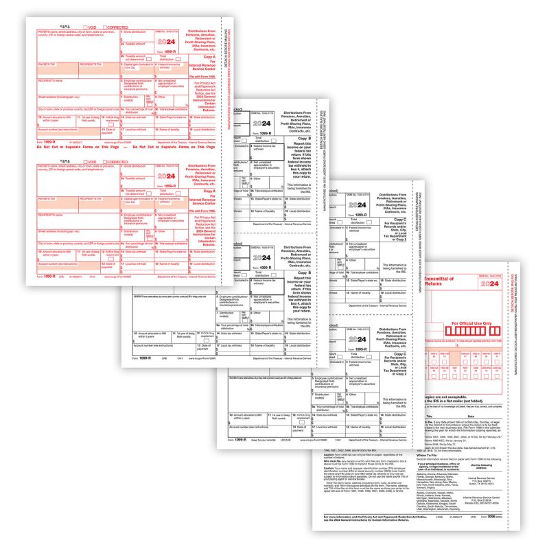 TFP 1099-R Packaged Laser Set, 6-Part, 25 Employees