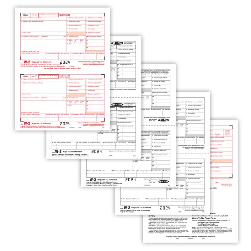 TFP W-2 Packaged Laser Set, 8-Part, 50 Employees