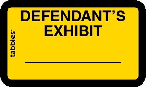 Legal Exhibit Labels