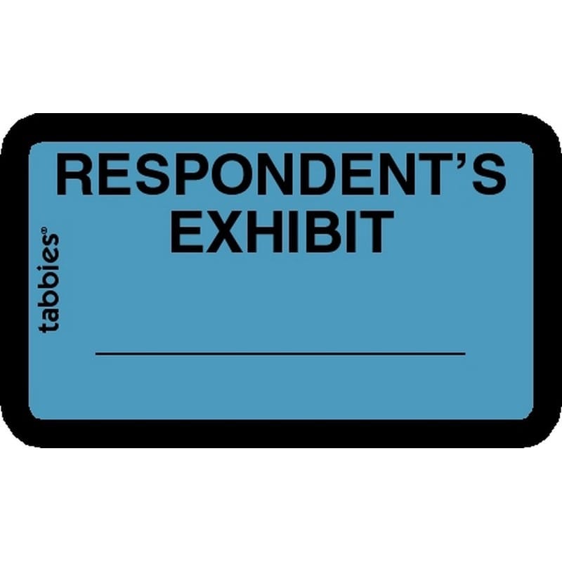 Legal Exhibit Labels, Light Blue Respondents's Exhibit Labels, 1-5/8" X 1" (Pack of 252 Labels)