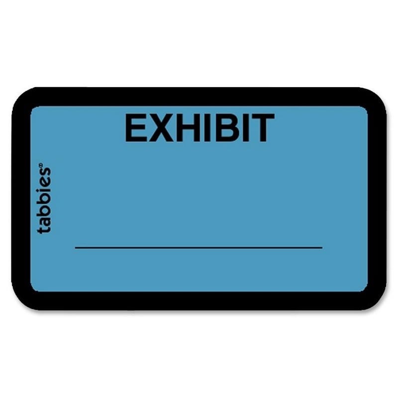 Legal Exhibit Labels, Blue Exhibit Labels, 1-5/8" X 1" (Pack of 252 Labels)