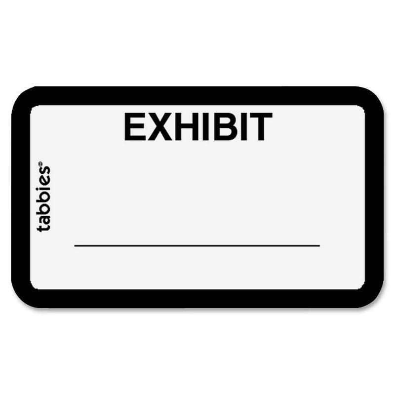 Legal Exhibit Labels, White Exhibit Labels, 1-5/8" X 1" (Pack of 252 Labels)