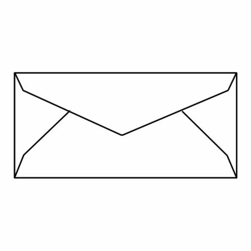 Currency Gift Outer Envelope, 3" x 6-3/4", 28#, Open Side, White Kraft, Diagonal Seams, Pointed Flaps Down (Box of 500)
