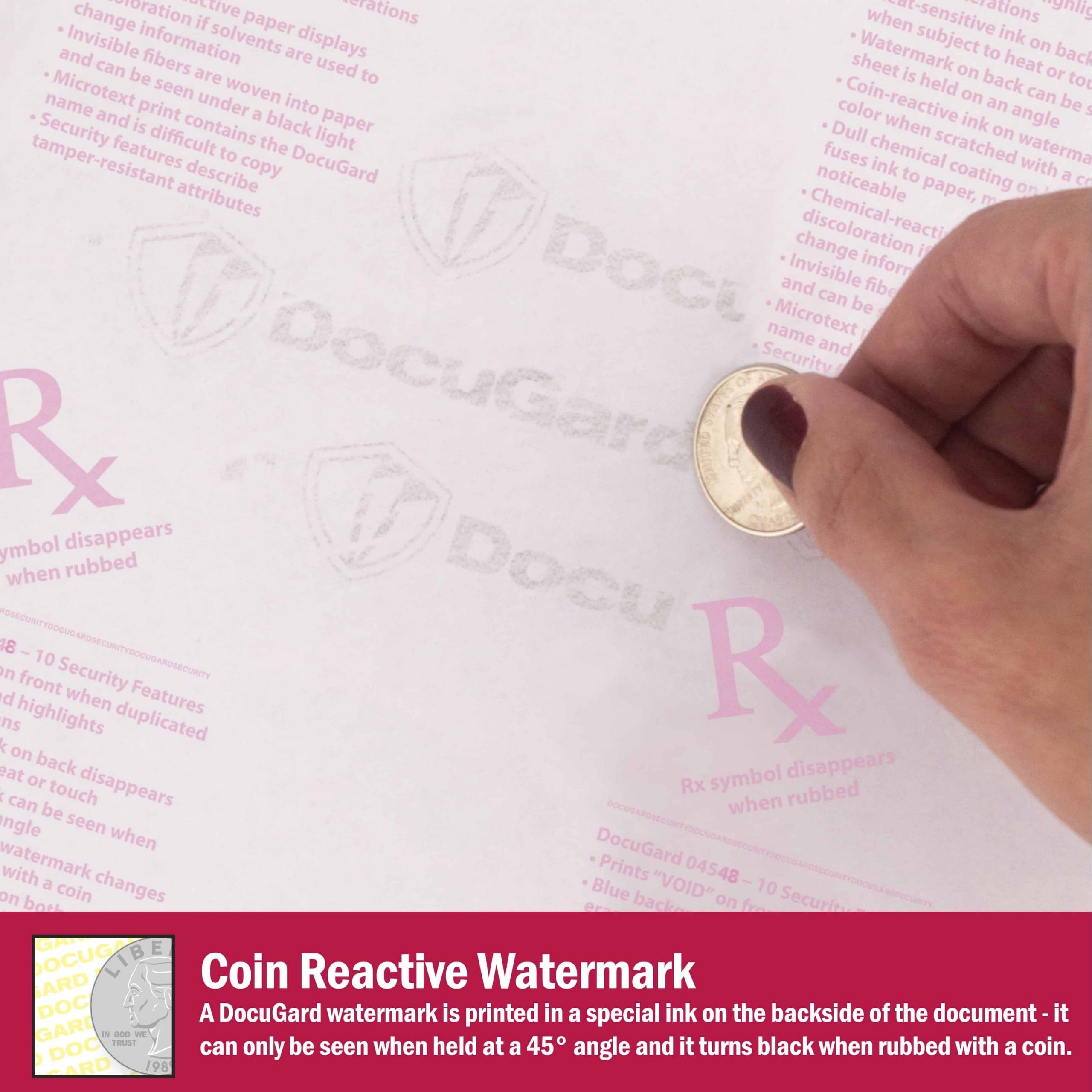 11'' x 17" Premier Blue Medical Security Paper, 10 Security Features, 24# Blue Stock (Carton of 2500) - Image 5