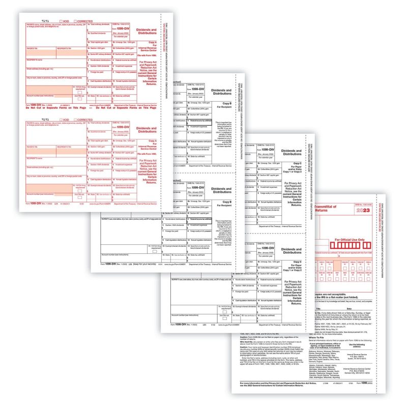 1099 DIV Set, 4-Part, 50 Employees