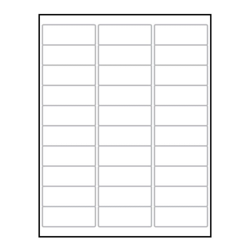 Laser Label Sheet, 2-5/8" x 1" Laser Finish, Flat Sheet and Pre-Die Cut Labels (Box of 100)