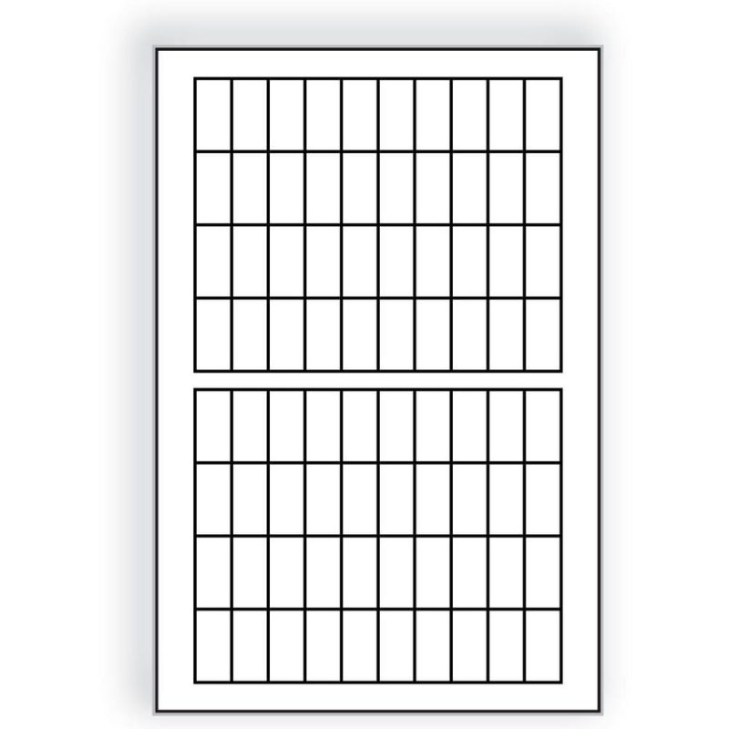 Large Laser Label Sheet, 2-5/8" x 1", Bright White, Laser Finish, Flat Sheet, Pre-Cut Die Labels (Box of 500)
