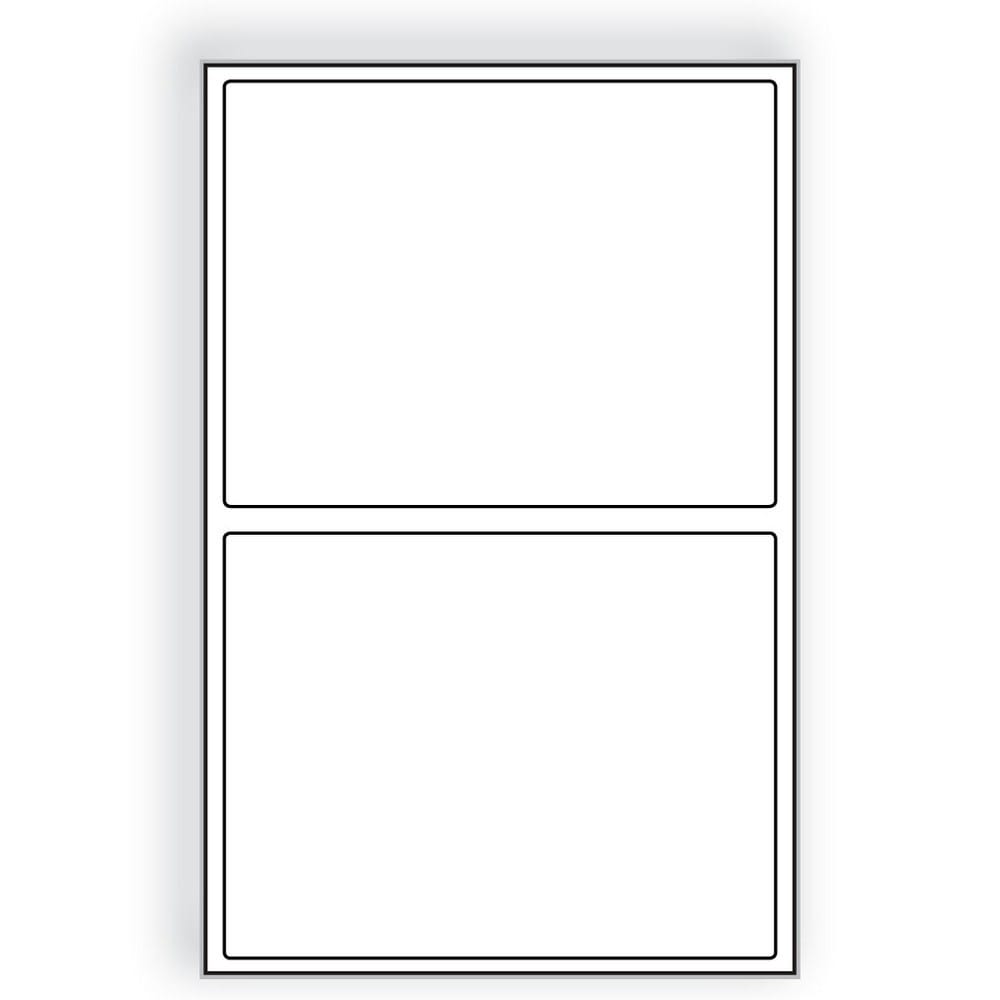 Large Laser Label Sheet, 8" x 10-3/8", Bright White, 1 Face Slit, Flat Sheet, Pre-Cut Die Labels (Box of 500)