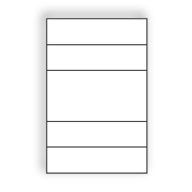 Large Laser Label Sheet, 11" x 17", Bright White, 4 Back Scores, Flat Sheet, Pre-Cut Die Labels (Box of 500)