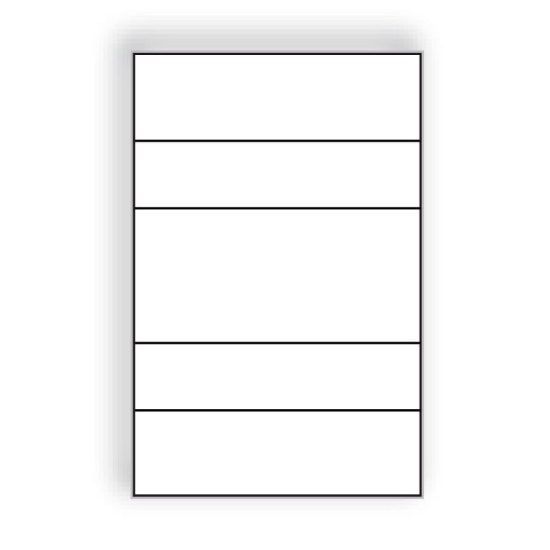 Large Laser Label Sheet, 12" x 18", White Semi-Gloss, 4 Back Scores, Flat Sheet, Pre-Cut Die Labels (Box of 500)