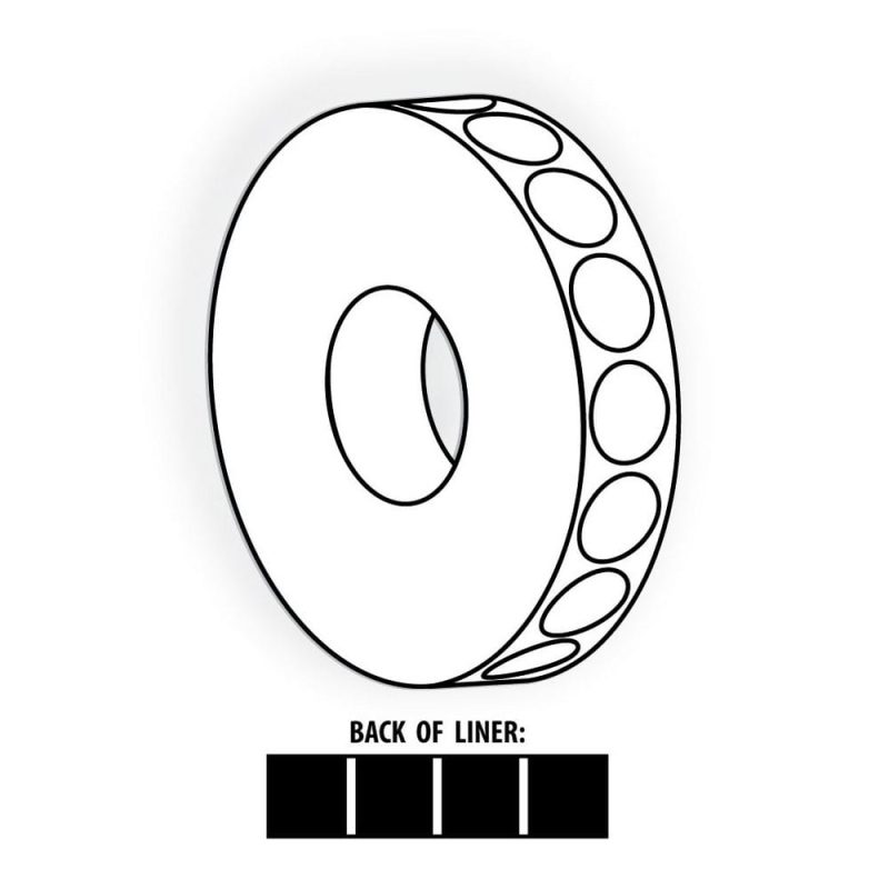 Translucent Wafer Seals, 1-1/2", 1-5/8" Wide Carrier, 7-1/8" Outer Diameter, Black Timing Boxes on Liner (Box of 4000)