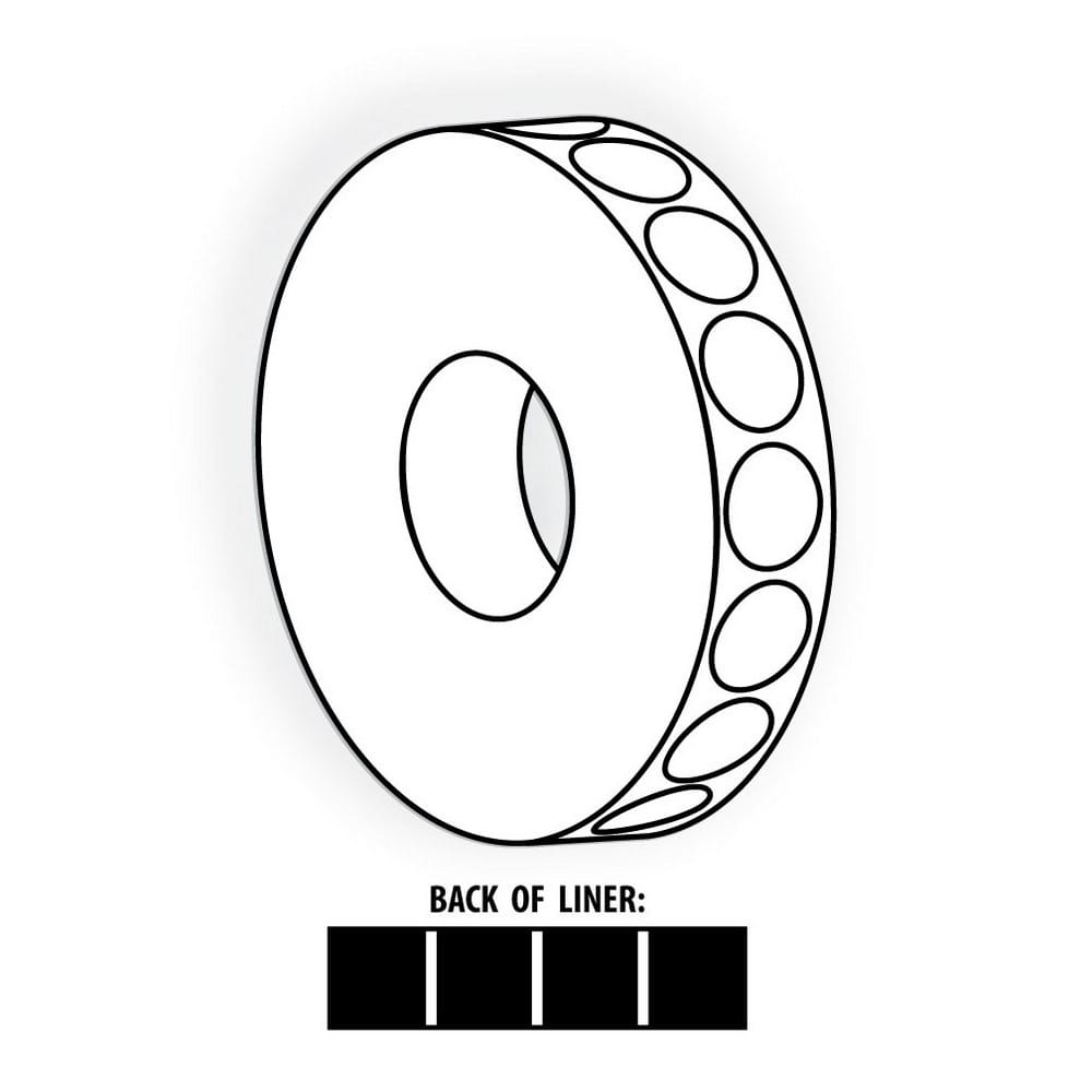 Translucent Wafer Seals, 1-1/2", 1-5/8" Wide Carrier, 7-1/8" Outer Diameter, Black Timing Boxes on Liner (Box of 4000)
