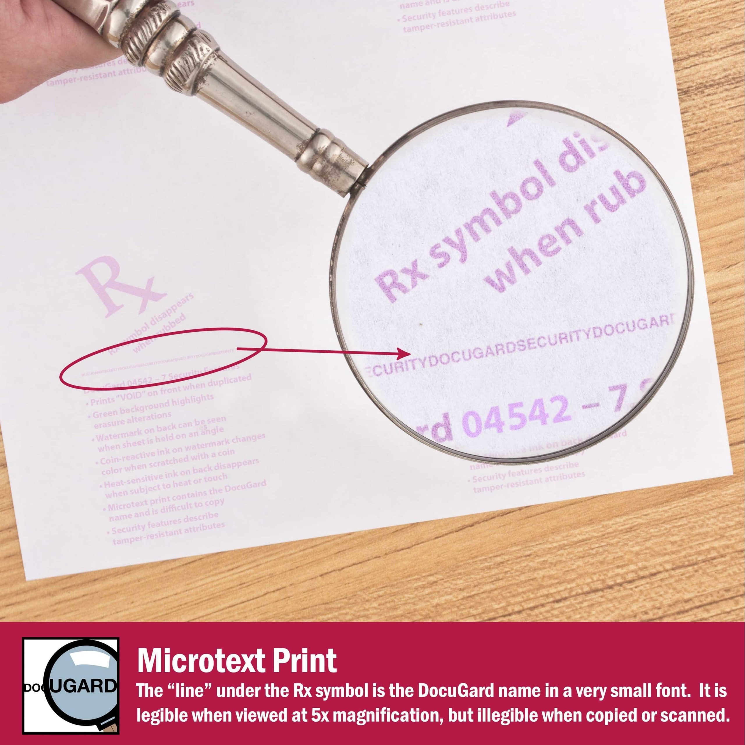 8-1/2'' x 11" Advanced Green Medical Security Paper, 7 Security Features, 24# Green Stock (Carton of 2500) - Image 3