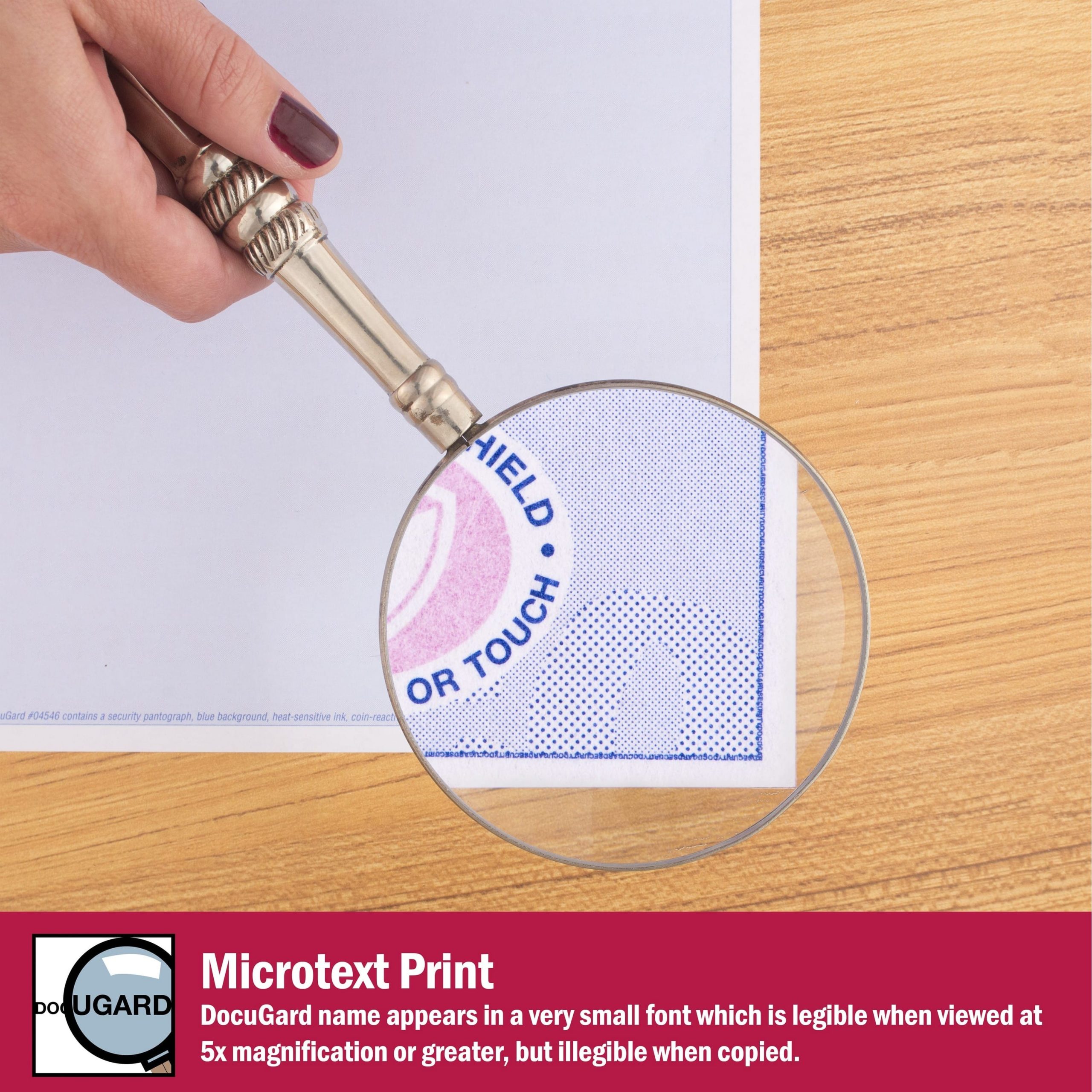 8-1/2'' x 11" Standard Blue Multi-Purpose Security Paper, 7 Security Features, 24# Blue Stock (Carton of 2500) - Image 7