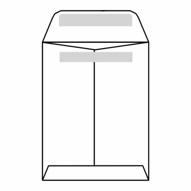 Open End Catalog Envelopes, 6" x 9", 28#, White, Center Seam, Self-Sealing (Latex Adhesive), Flaps Extended (Box of 500) - Image 2