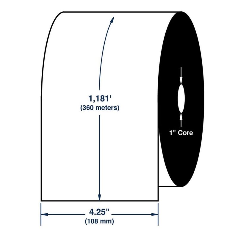 4.25" x 1181' Thermal Transfer Ribbons for Sato - Datamax Printers (1 Ribbon)