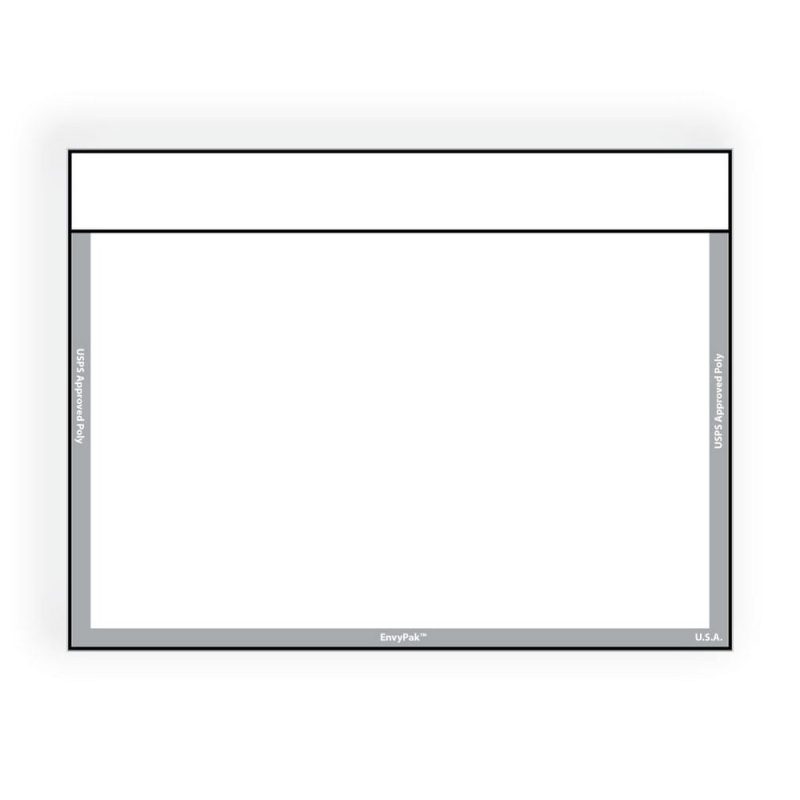 EnvyPak Biodegradable Booklet, 9"x 12", Clear Biodegradable Polypropylene, "EnvyPak"&"USPS Approved Poly" (Box of 500)
