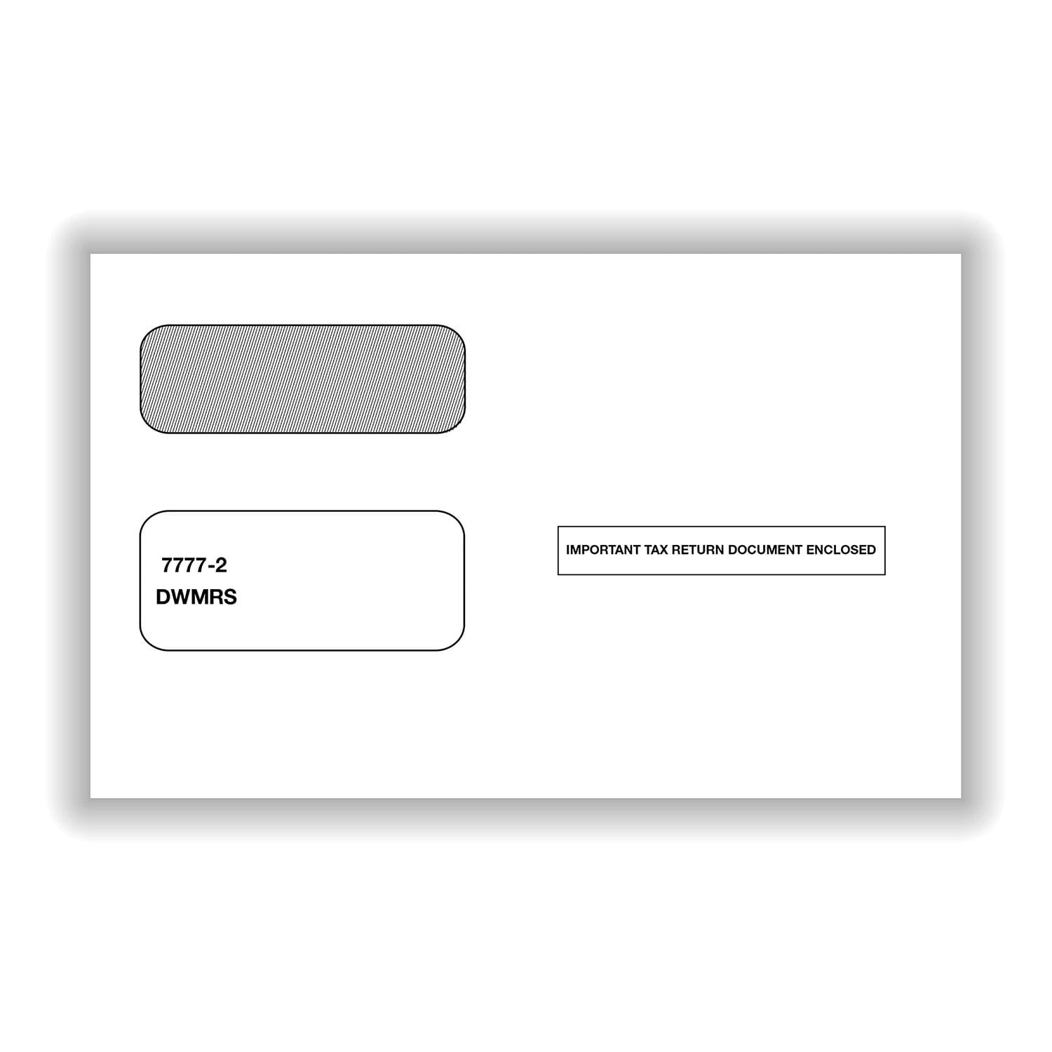 Double Window Envelope for 1099 2-Up, Self-Seal, Box of 500