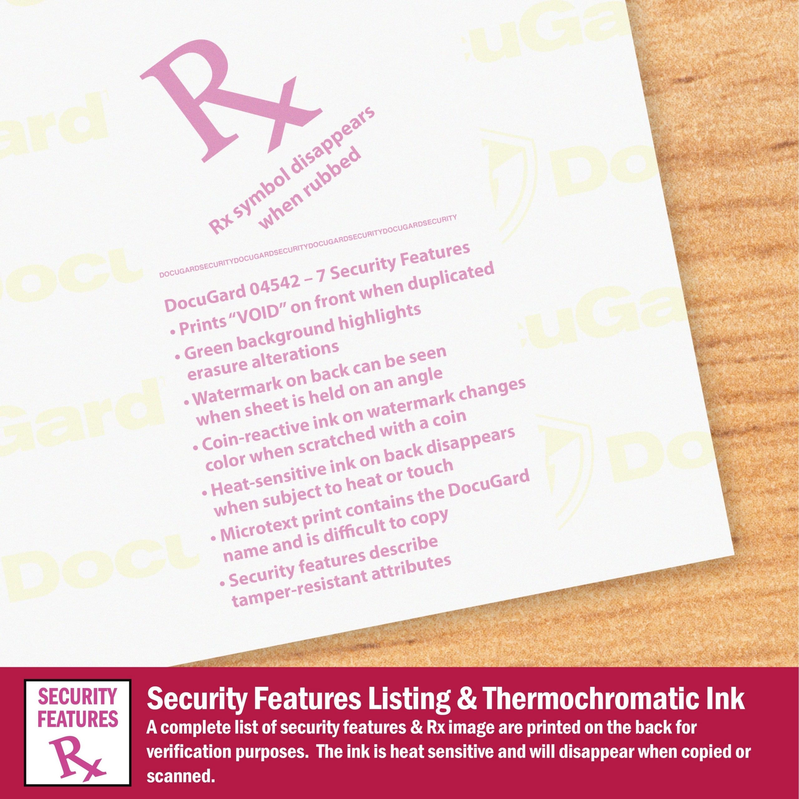 11'' x 17" Premier Blue Medical Security Paper, 10 Security Features, 24# Blue Stock (Carton of 2500) - Image 7