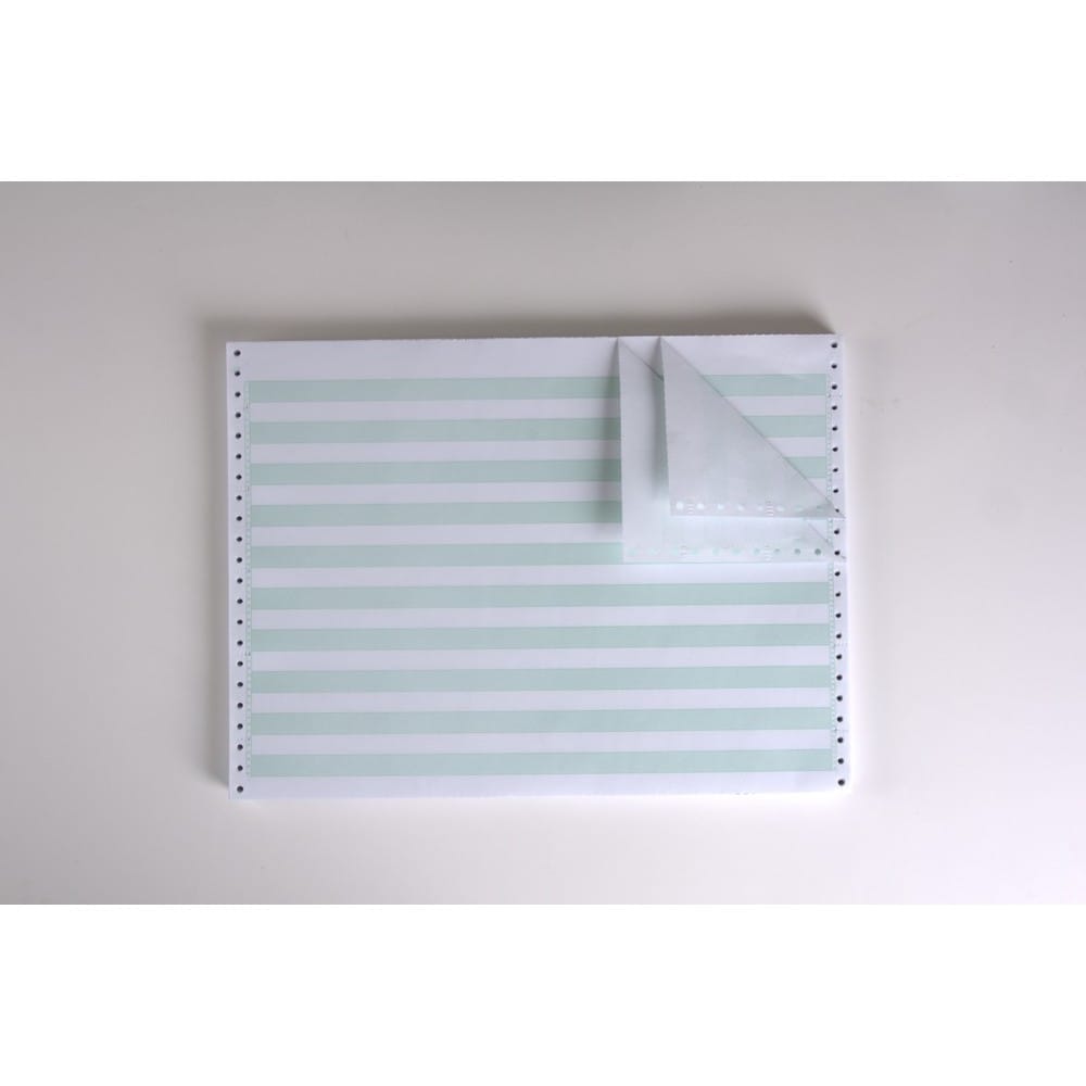 3-Ply Carbonless Paper, 1/2" Green Bar, Form Size 14-7/8" x 11" (W x H) (Carton of 1200) - Image 2
