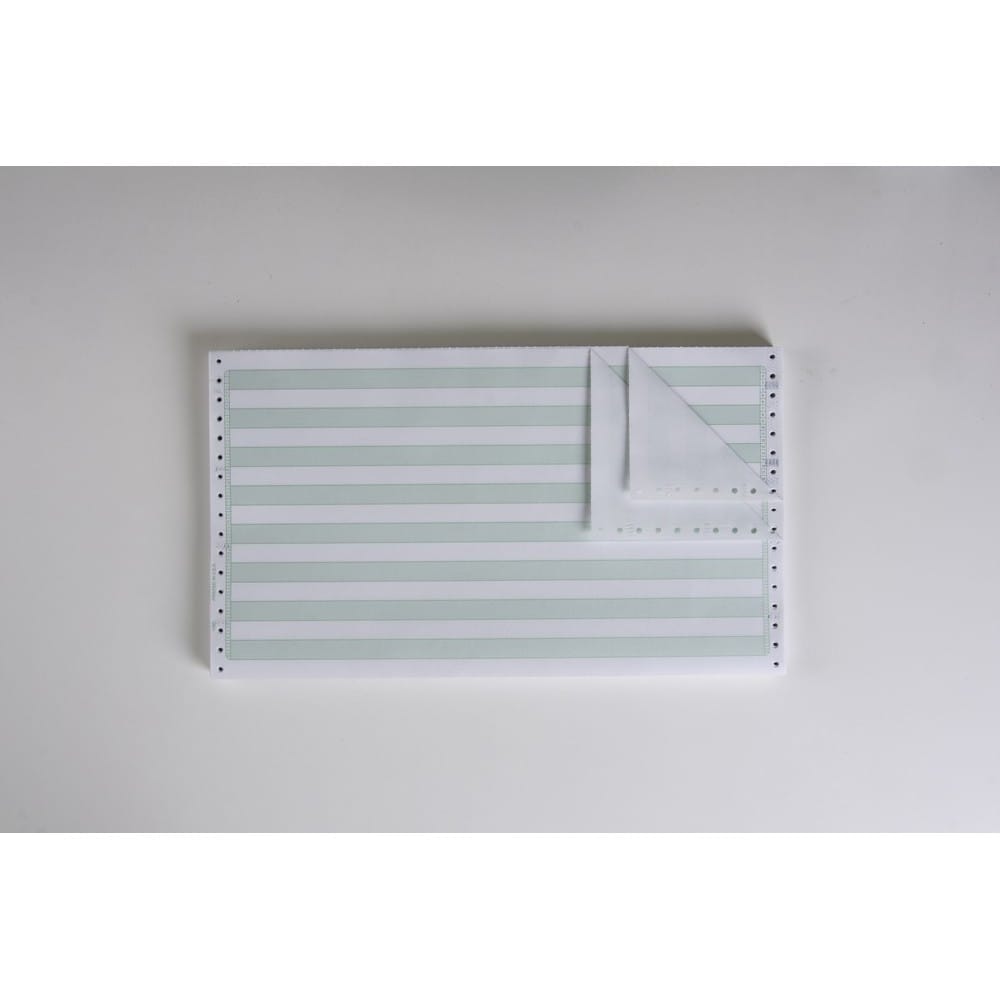 3-Ply Carbonless Paper, 1/2" Green Bar, Form Size 14-7/8" x 8-1/2" (W x H) (Carton of 1200) - Image 2