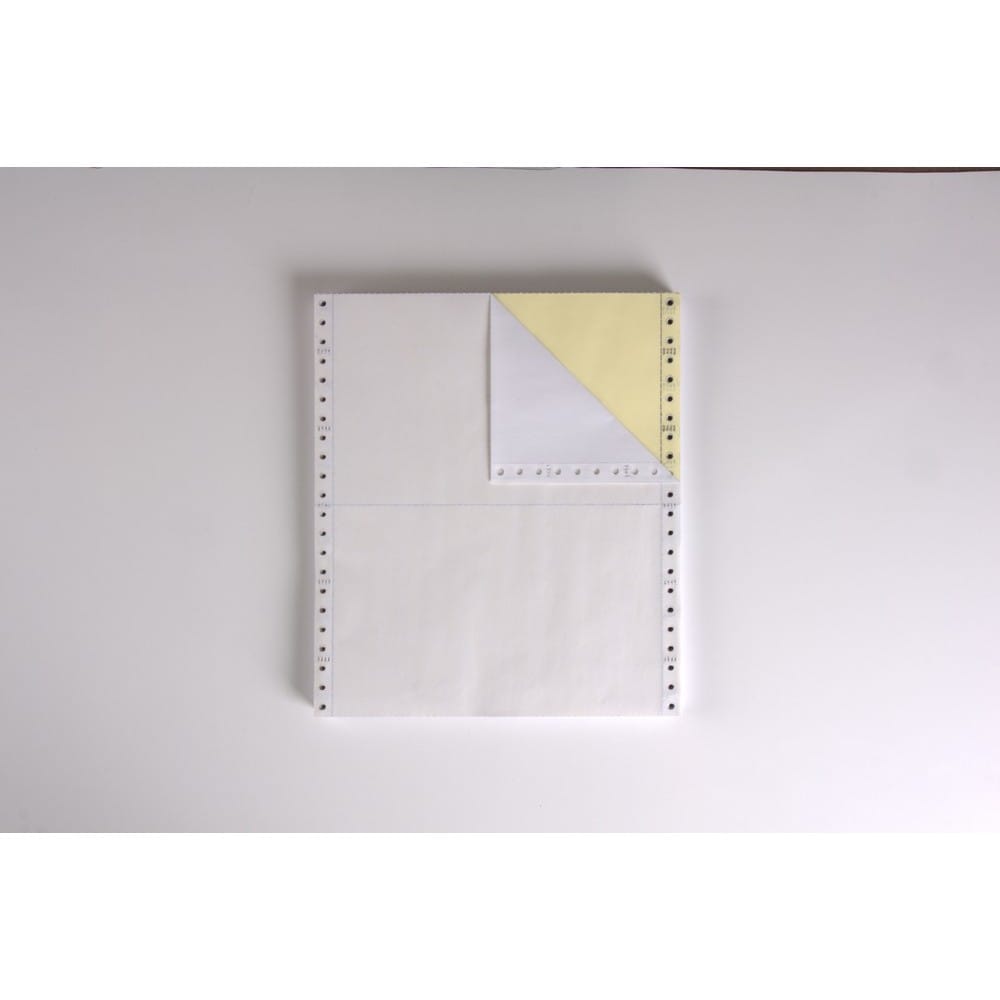 2-Ply Carbonless Paper, White/Canary, Form Size 9-1/2" x 5-1/2" (W x H) (Carton of 3600) - Image 2