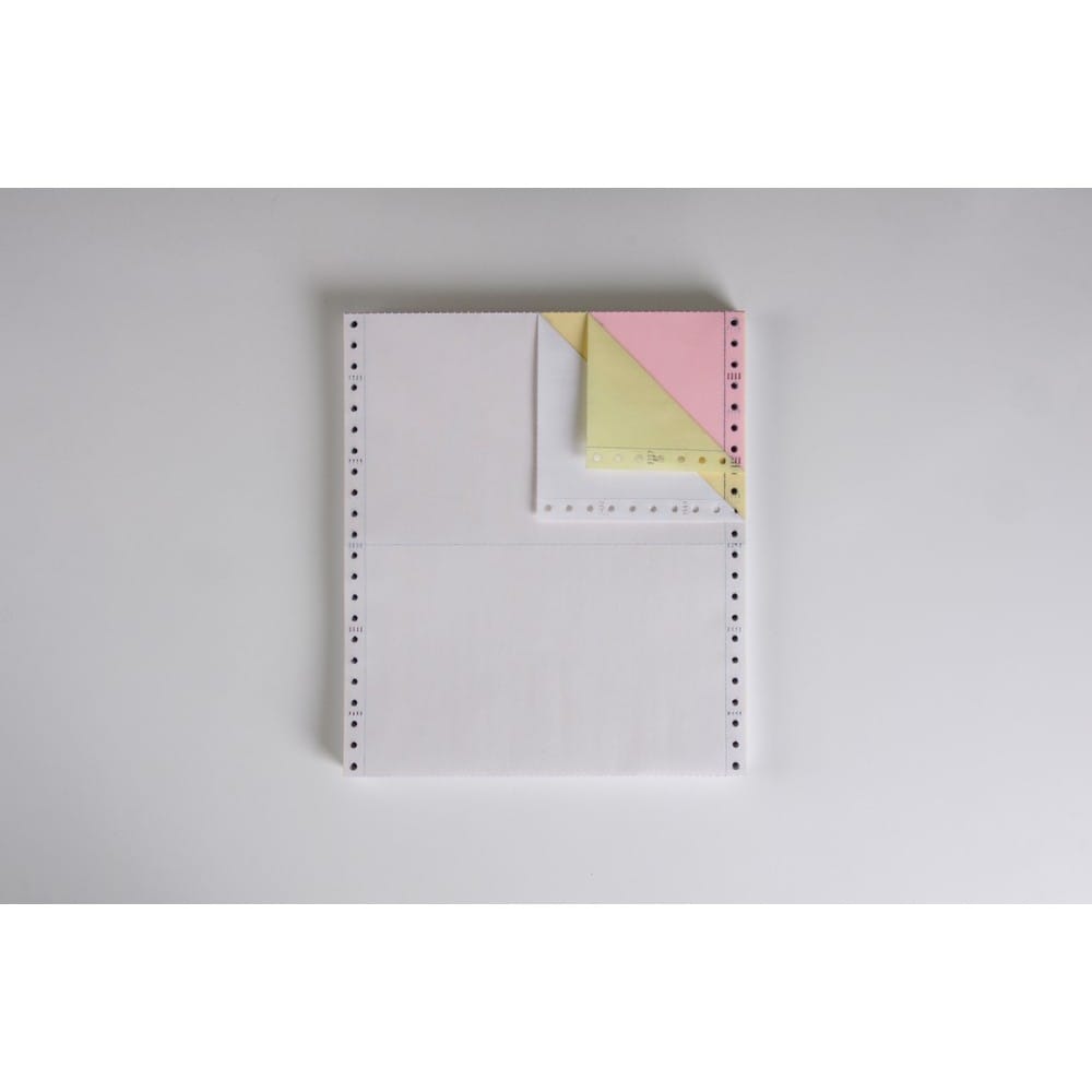3-Ply Carbonless Paper, White/Canary/Pink, Form Size 9-1/2" x 5-1/2" (W x H) (Carton of 2400) - Image 2