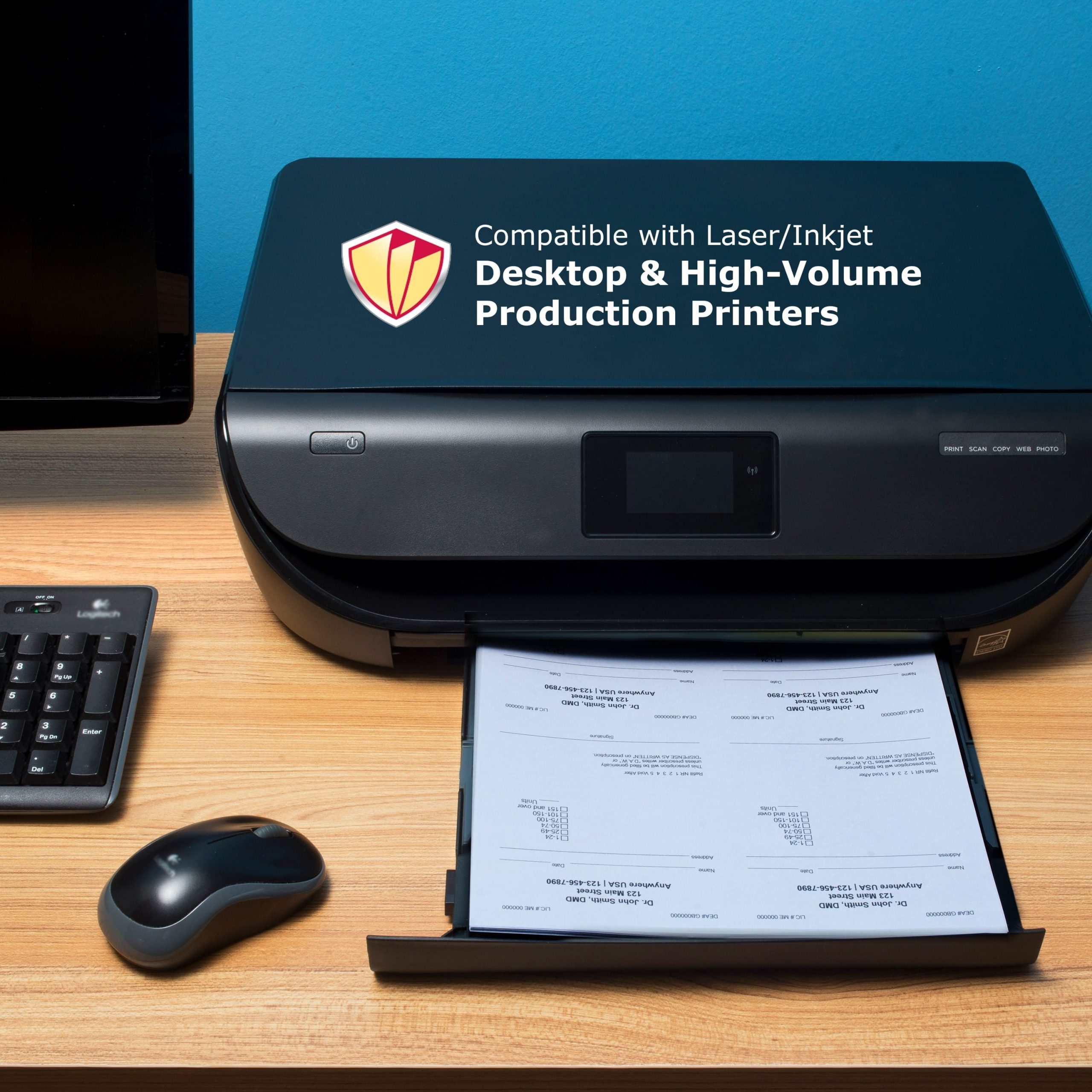 8-1/2'' x 11" Premier Blue Medical Security Paper, 10 Security Features, 24# Blue Stock (Carton of 2500) - Image 7