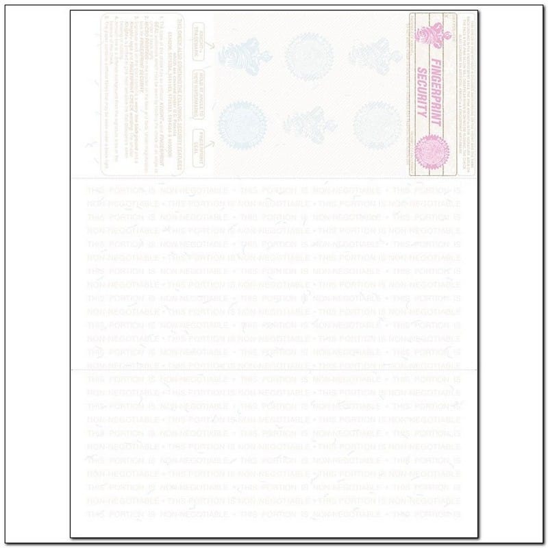 Brown Laser Check, Top Position, Fingerprint II, Panels at 3-1/2 - 4 - 3-1/2 (Ream of 500) - Image 2