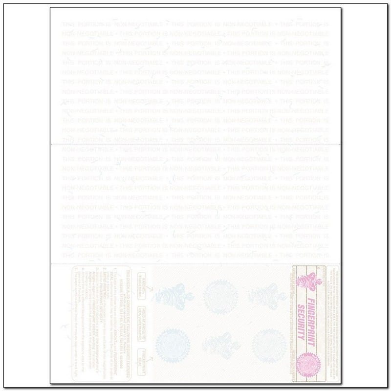 Brown Laser Check, Bottom Position, Fingerprint II, Panels at 4 - 3-1/2 - 3-1/2 (Ream of 500) - Image 2