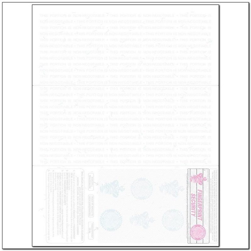 Red to Gray Rainbow Laser Check, Bottom Position, Fingerprint II, Tri-Fold (Ream of 500) - Image 2