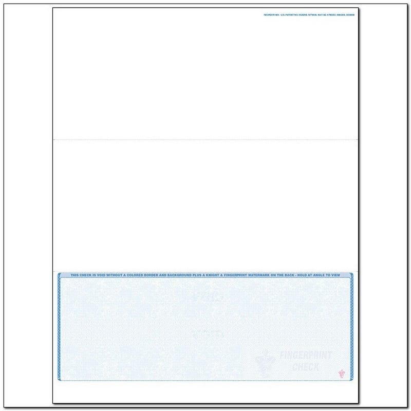 Blue Laser Check, Bottom Position, Fingerprint II, Tri-Fold (Ream of 500)